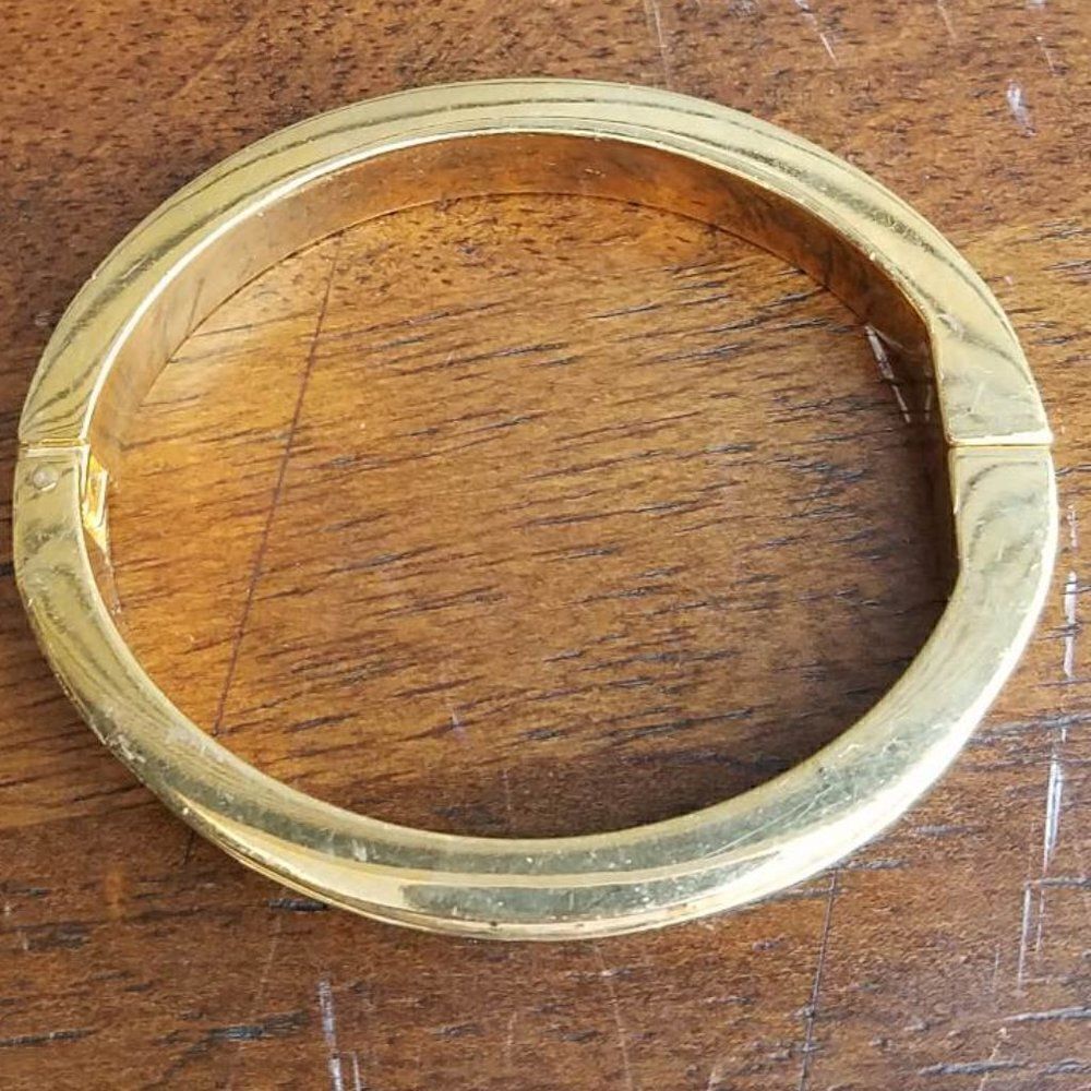 J Crew Cork Look Hinged Bangle It's bangle season!!!! - Picture 3 of 9